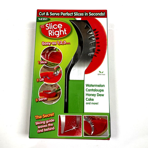 EZ Slice Right Watermelon Cantaloupe Honey Dew Cake Slicer As Seen On Tv - Picture 1 of 3
